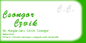 csongor czvik business card